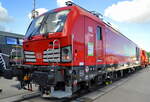 Berlin InnoTrans 2022: Hier wird nun also eine von den aktuell für die DB Cargo gebauten Vectron Dual Mode light (DM light): Zweikraftlokomotive (Dual Mode) für 15 kV Wechselspannung