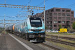 Euro 9000 Stadler Lok 90 80 2019 319-3 durchf�hrt am 24.07.2026 den Bahnhof Rheinfelden.