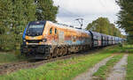 Der letzte Umleiterzug am 22.10.2025 nach Rotterdam, �berraschte mich in Boisheim mit der  sch�nen ''GRAIN ON SPEED'' Euro 9000 Lokomotive 2019 316 vom Bahnbetreiber LTE.