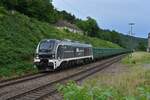 Starkenberger 2159 212-0 mit einem leeren Sandzug in Neckarzimmern in Richtung Heidelberg fahrend. Montag 21.6.2021