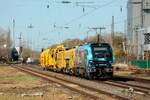 DPB 159 222-9  Wir verlegen Lichtgeschwindigkeit  mit Swietelsky Stopfexpress in Hilden, März 2026.