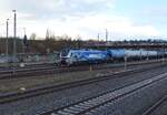 BSAS Eisenbahn Verkehrs GmbH, Stadler Eurodual 159 209 ( 9080 2159 209-6 D-ELP ) verlässt Gera mit einem Kesselwagenzug in Richtung Großkorbetha am 30.3.2026