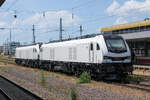 ELP 159 277 und 159 276 im Saarbr�cker Hauptbahnhof.