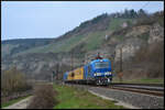 PRESS 248 105-9 & 106-8 mit dem Messzug (DB Netzinstandhaltung) am 21.03.2026 bei Km 20,0 nahe Himmelstadt im Maintal.