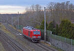 249 025 rollte am 03.12.25 Lz durch Holzweißig um in Bitterfeld die Übergabe zum Rbf Halle(S) abzuholen.