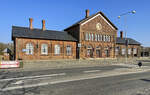 Das Bahnhofsgebäude in der Kleinstadt Ringkøbing.