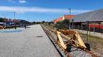 Das Ende der Eisenbahn in Dänemarks Norden - Prellbock an einem der beiden Gleise im Bahnhof Skagen.

Skagen, der 05.08.2022