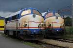 M9(ex DSB MX 1041) und M10 (ex DSB MX 1038) der NJ, angemietet von CFL Cargo, in Padborg.