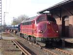 ALTMARK-RAIL My 1155 im  Bauzugdienst in Salzbergen, 03.04.18  Aufnahme entstand vom Ende des Bahnsteigs.