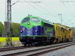 ALTMARKRAIL My 1155 mit Bauzug in Rheine=Bentlage, 02.05.2022