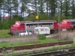 Die MY 1158 der DJ steht am 21.06.2006 im dnischen Grenzbahnhof Padborg, dahinter die MX 1029 der DJ.