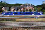 Der Triebzug DM 542 war Anfang Juni 2018 auf dem Bahnhof Aalborg abgestellt.