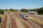 DSB MR 4265 aus Fredericia kommend bei der Einfahrt in Esbjerg.