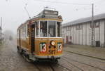 Das dänische Straßenbahnmuseum Sporvejsmuseet Skjoldenæsholm am 16.