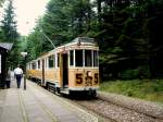 Sporvejsmuseet Skjoldenæsholm / Dänisches Strassenbahnmuseum: KS 575 an der Endstation im Wald ( Eilers Eg  /  Eilers Eiche ) am 7.