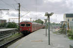 DSB S-Bahn Kopenhagen: Ein Zug der Linie C verlässt gerade den Bahnhof Valby.