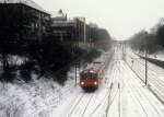 Kbenhavn / Kopenhagen DSB S-Bahn: Ein Zug der S-Bahnlinie B nhert sich am 30.