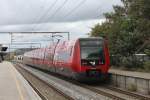 Litra SA 81/9141 als Linie B nach Høje Taastrup auf Auffahrt am Bahnhof Allerød.