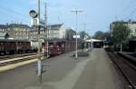 DSB S-Bahn Kopenhagen: Ein S-Bahnzug der ersten Generation hlt im S-Bf Frederiksberg im Juni 1978.