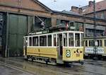 København Københavns Sporveje SL 8 (Museumstriebwagen 190) Straßenbahnbetriebsbahnhof Sundby am 18.