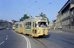 København / Kopenhagen Københavns Sporveje SL 10 (DÜWAG-GT6 867) Innenstadt, Slotsholmen, Vindebrogade / Stormbroen im September 1968.