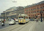 København / Kopenhagen Københavns Sporveje SL 6 (DüWAG-GT6 815) København K, Stadtzentrum, Holmens Kanal im November 1968.