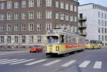 København / Kopenhagen Københavns Sporveje (KS) SL 6 (DÜWAG-GT6 808) København K, Stadtzentrum, Slotsholmen, Holmens Bro / Christiansborg Slotsplads am 3.