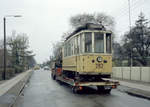 København / Kopenhagen Københavns Sporveje: Tw 292 (Bj 1909) auf dem Weg zur Verschrottung. - Aufnahmeort: Vejlands Allé (København S, Sundbyvester). Datum: 7. Mai 1969. - Scan eines Farbnegativs. Film: Kodak Kodacolor X.