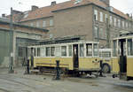 København / Kopenhagen Københavns Sporveje (KS) am 7. Mai 1969: Vorbereitung der Verschrottung des Triebwagens 307 im Straßenbahnbetriebsbahnhof Sundby. - Der Tw 307 wurde 1911 von der Waggonfabrik Scandia (in Randers, Jütland) an die KS geliefert. - Scan eines Farbnegativs. Film: Kodak Kodacolor X.