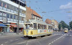 København / Kopenhagen Københavns Sporveje SL 5 (DÜWAG/Kiepe-GT6 821) Husum, Frederikssundsvej / Islevhusvej am 26.