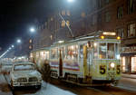 København / Kopenhagen Københavns Sporvogne SL 5 (Tw 525 + Bw 15**) København S, Amagerbro, Holmbladsgade / Skånegade am 23. Januar 1970. - Scan eines Farbnegativs. Film: Kodak Kodacolor X.