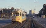 København / Kopenhagen Københavns Sporveje (KS) SL 2 (DÜWAG/Kiepe-GT6 840) Gyldenløvesgade im Februar 1969.