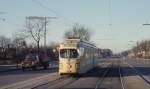 København / Kopenhagen Københavns Sporveje (KS) SL 6 (DÜWAG/Kiepe-GT6 894) København Ø, Østerbro, Lyngbyvej im Februar 1969.