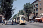 København / Kopenhagen Københavns Sporveje (KS) SL 2 (DÜWAG/Kiepe-GT6 839) København S, Amagerbrogade / Oxford Allé im Juli 1969.