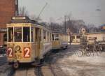 Kopenhagen KS SL 2 (Grossraumtriebwagen 575) Sundbyvester Plads im Februar 1969.