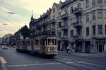 København / Kopenhagen Københavns Sporveje (KS) SL 6 (Großraumtriebwagen 574) København Ø, Østerbro, Østerbrogade im Juli 1968.