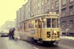 Kbenhavn / Kopenhagen KS SL 5 (Tw 579) strigsgade / Holmbladsgade im Februar 1970.