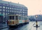 Kbenhavn / Kopenhagen KS SL 5 (Grossraumtriebwagen 575) Amager Boulevard / Amagerbrogade am 17. Mrz 1970. - Der Triebwagen befindet sich heute in der Sammlung des Dnischen Strassenbahnmuseums.