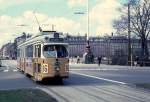 København / Kopenhagen Københavns Sporveje SL 16 (DÜWAG-GT6 900) Søtorvet im April 1970.