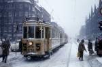 København / Kopenhagen Københavns Sporveje SL 5 (Grossraumtriebwagen 538) Amager Boulevard / Amagerbrogade im Februar 1969.