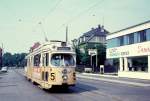 København / Kopenhagen Københavns Sporveje SL 5 (DÜWAG-GT6 873) Backersvej / Sixtusvej im Juli 1970.