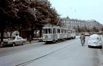 København / Kopenhagen Københavns Sporveje SL 10 (Tw 566) Enghave Plads im August 1967.