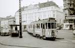 København / Kopenhagen Københavns Sporveje SL 7 (Tw 594 + Bw 15xx) Kongens Nytorv im Oktober 1967.