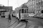 København / Kopenhagen Københavns Sporveje SL 10 (Tw 601 + Bw 15xx) Kongens Nytorv im Februar 1968.