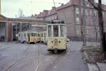 København / Kopenhagen Københavns Sporveje ATw 292 Sundby Remise / Betriebshof Sundby im Februar 1968.