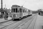 København / Kopenhagen Københavns Sporveje SL 6 (Tw 549 + Bw 15xx) Oslo Plads / Østerport station (DSB-Bhf Østerport) im März 1968. - Scan von einem S/W-Negativ. Film: Ilford FP 3. Kamera: Kodak Retina Automatic II.