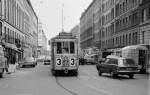 København / Kopenhagen Københavns Sporveje SL 3 (Tw 572) Nordre Frihavnsgade / Melchiors Plads im März 1968.