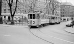 København / Kopenhagen Københavns Sporveje SL 3 (Tw 588 + Bw 1573) Korsgade / Griffenfeldsgade im April 1968.