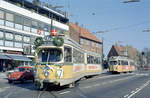 København / Kopenhagen Københavns Sporveje SL 7 (DÜWAG/Kiepe-GT6 852) Brønshøj, Husum, Frederikssundsvej am Samstag dem 24.