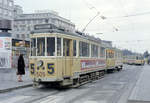 København / Kopenhagen Københavns Sporveje SL 5 (Tw 509 + Bw 15xx) København K, Nørre Voldgade / Nørreport Station (: DSB-Bf Nørreport) im November 1969.